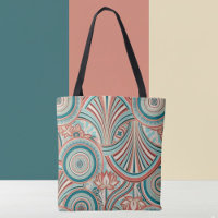 Teal and Coral Nouveau Flow
