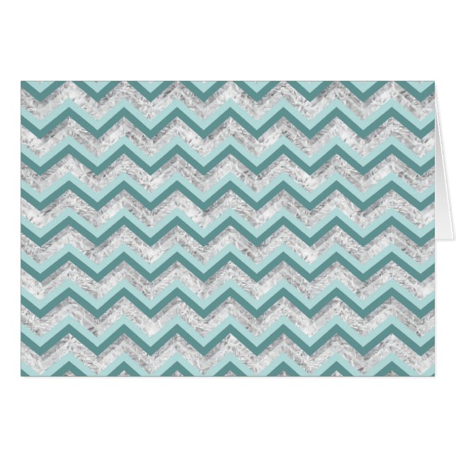 Teal and Crystal Zigzag Pattern (Front Horizontal)