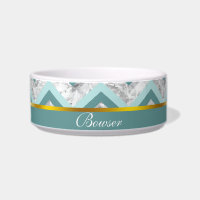 Teal and Crystal Zigzag Pattern