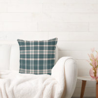 Teal and Earth tones Neutral plaid design