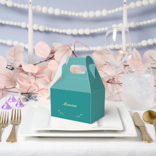 Teal and Gold Bridesmaid Favour Boxes