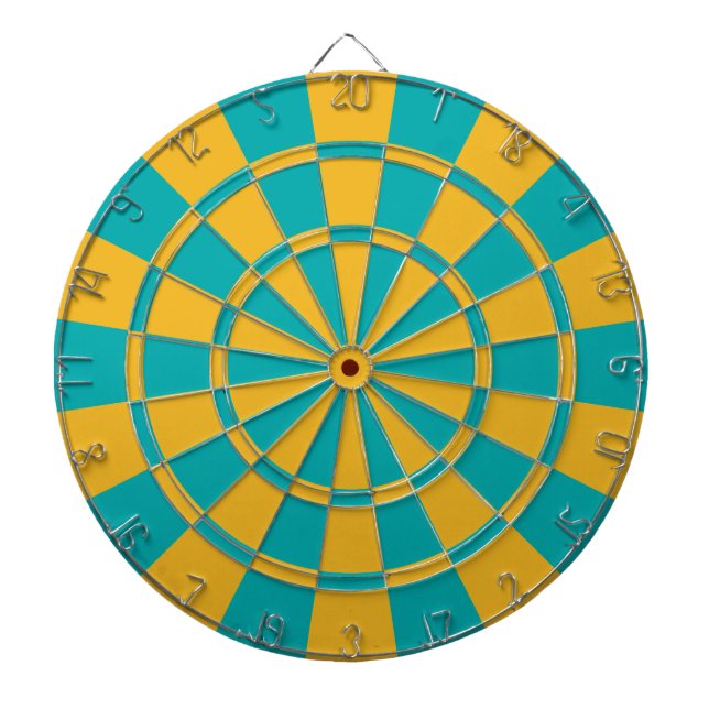 Teal And Gold Dartboard (Front)