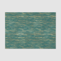 Teal and Gold Doodle Stripes