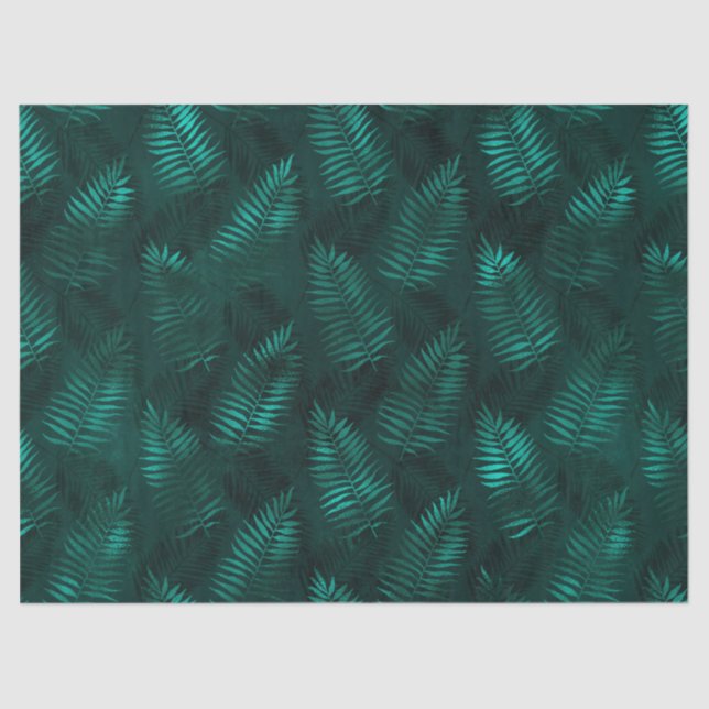 Teal and Gold Leopard Series Design 12 Tissue Paper (Front)
