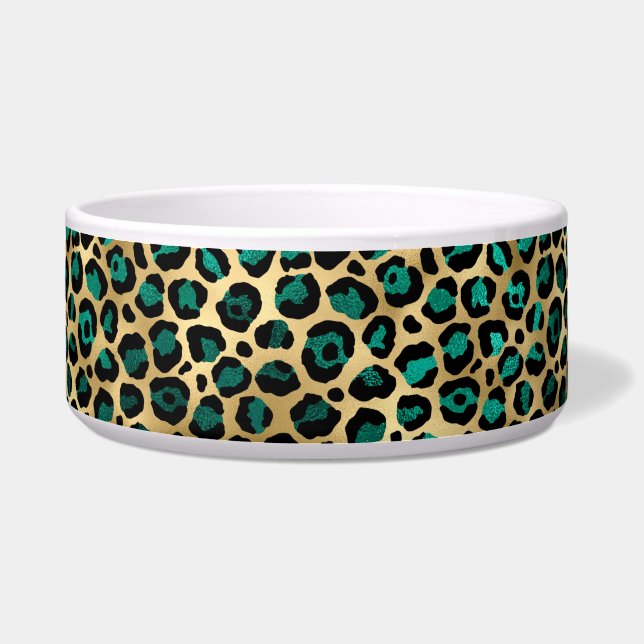 Teal and Gold Leopard Series Design 14  (Front)