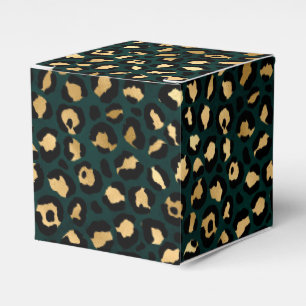 Teal and Gold Leopard Series Design 1 Favour Box