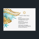 Teal and Gold Tropical Bat Mitzvah Party Details Enclosure Card<br><div class="desc">Fully customisable. ideal for setting the tone for a unique and memorable Bat Mitzvah celebration.</div>