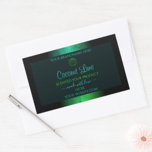 Teal and Green Marble Floral Modern Product Labels