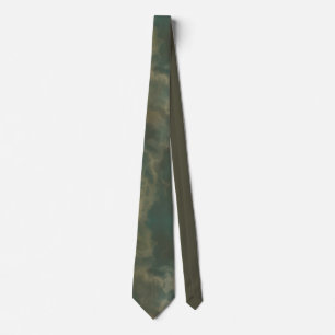 Teal and Green Marble Tie