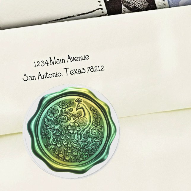Teal and Green Peacock Wax Look Seal (Creator Uploaded)