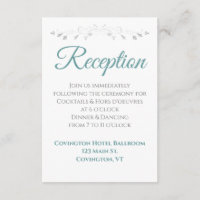 Teal and Grey Elegant Wedding Reception