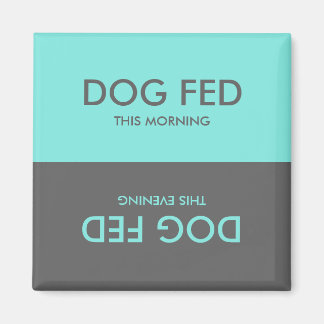 Teal and Grey | Feed Dog Pet Reminder Magnet