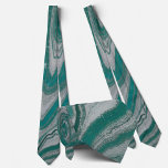 Teal and Grey Stone Natural Abstract Neck Tie<br><div class="desc">Inspired by layered waves of minerals and stone in teal and grey.  This beautiful,  naturally earthy multicolored neck tie is unique.</div>