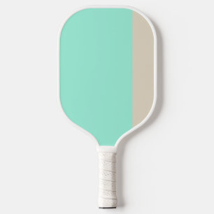 Teal and grey stripe pickleball paddle