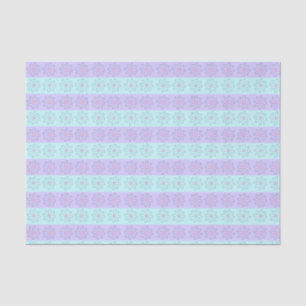 Teal and Lavender Floral  Tissue Paper
