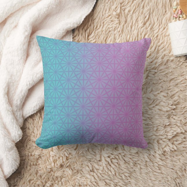 Teal and lavender throw pillow (Blanket)