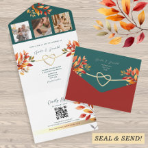 Teal and Orange Fall Wedding