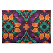 Teal and Orange Flower