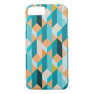 Teal And Orange Shapes Pattern Case-Mate iPhone Case
