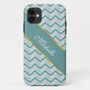 Teal and Pearls ZigZag Case-Mate iPhone Case