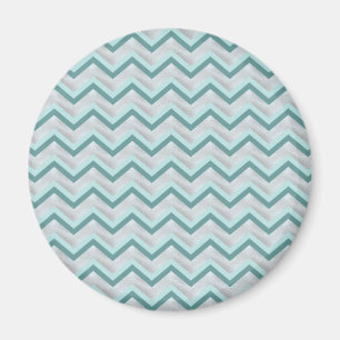 Teal and Pearls ZigZag Magnet
