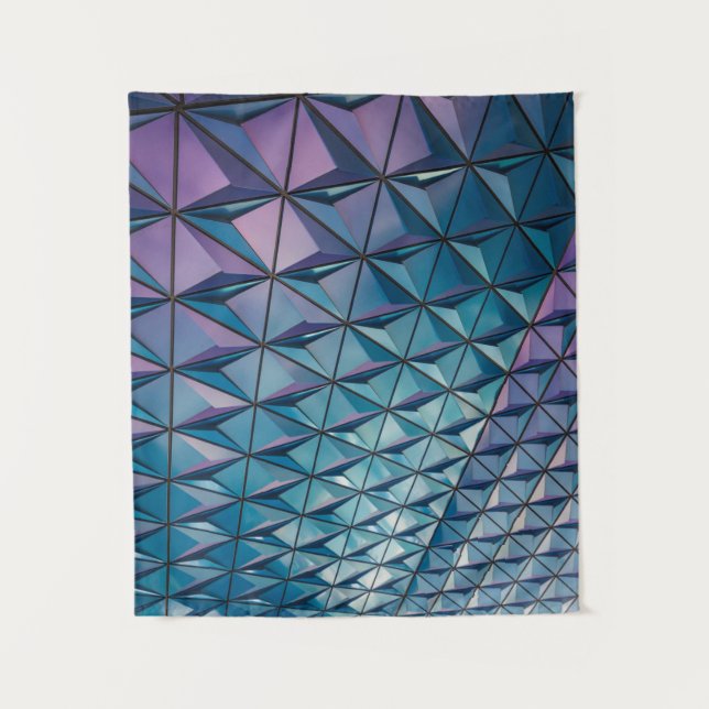 Teal and pink artwork tapestry (Front)