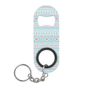Teal and Pink Aztec Tribal Pattern