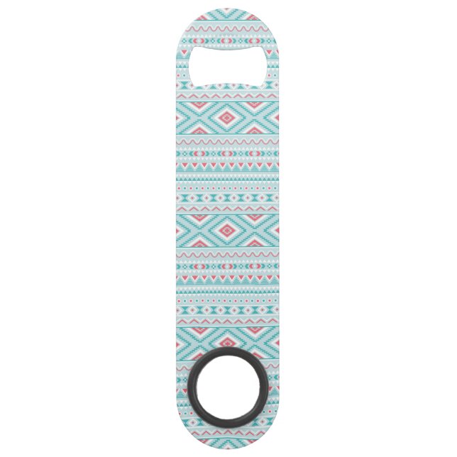 Teal and Pink Aztec Tribal Pattern (Front)