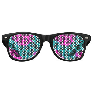 Teal and Pink Cheetah Sun Glasses