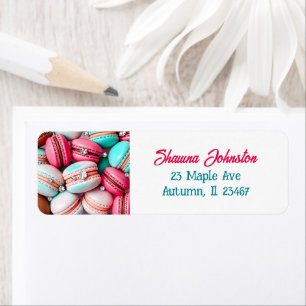 Teal and Pink Macaron Cookies