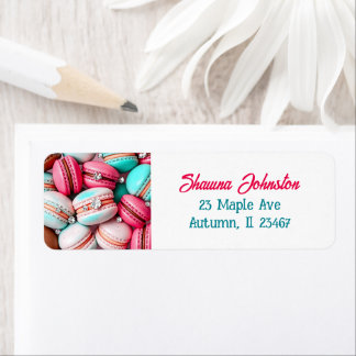 Teal and Pink Macaron Cookies