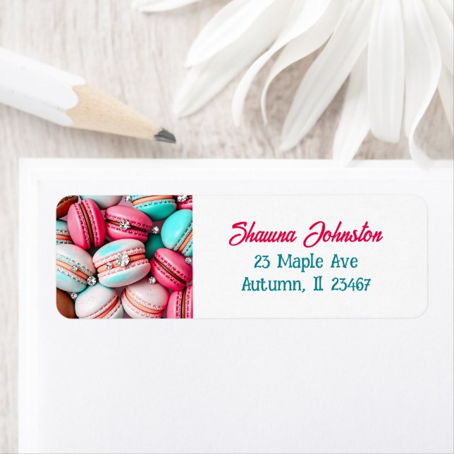 Teal and Pink Macaron Cookies (Insitu)