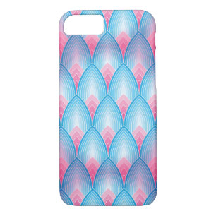 Teal And Pink Petal Pattern iPhone 8/7 Case