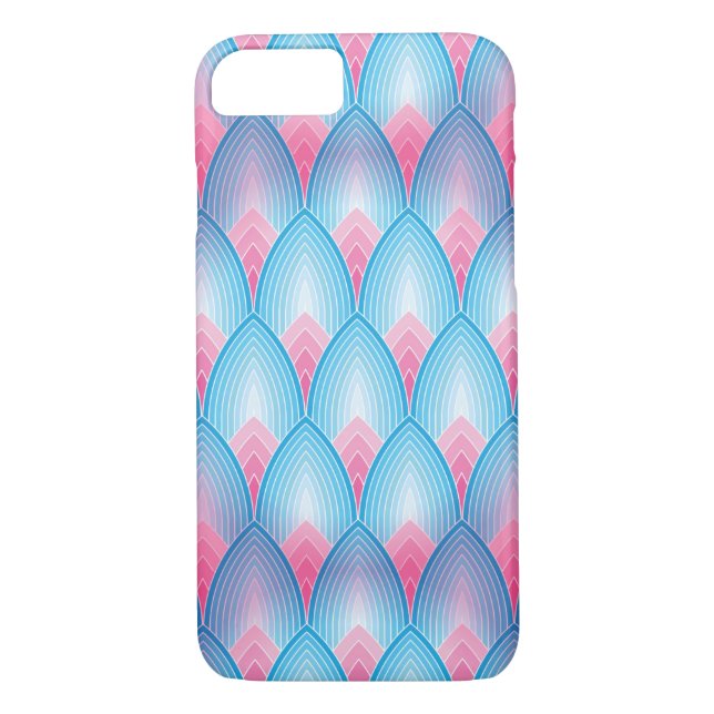 Teal And Pink Petal Pattern Case-Mate iPhone Case (Back)