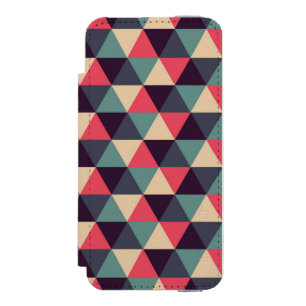 Teal And Pink Triangle Pattern Incipio Watson™ iPhone 5 Wallet Case