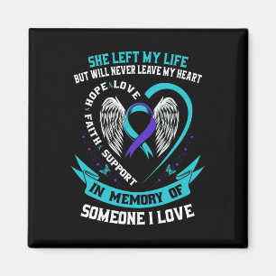 Teal And Purple Suicide Awareness Shirt Someone I  Magnet