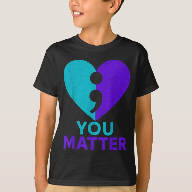 Teal And Purple Suicide Awareness Shirt You Semico (Front)