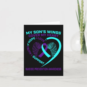 Teal and Purple Suicide Prevention Awareness Son H Card