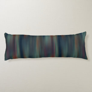 teal and red streaks abstract body cushion