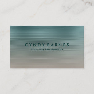 Teal and Taupe Stripe Business Card