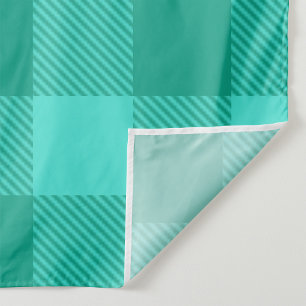Teal And Turquoise Gingham Plaid Design Fabric