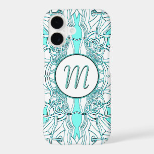 Teal and Turquoise Monogrammed