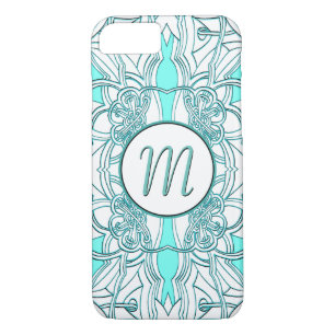 Teal and Turquoise Monogrammed Case-Mate iPhone Case