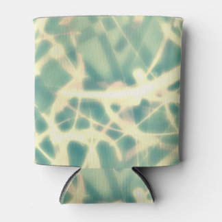 Teal and webs made of light on a can cooler