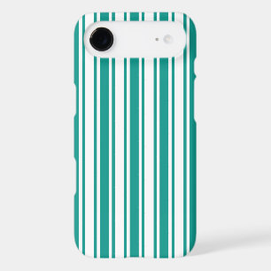 Teal and white candy stripes