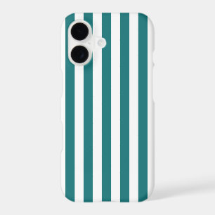 Teal and white candy stripes