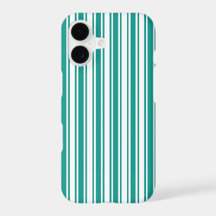 Teal and white candy stripes