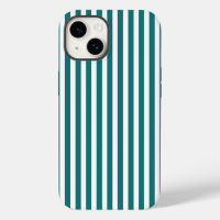 Teal and white candy stripes