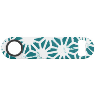 Teal and white geometric pattern