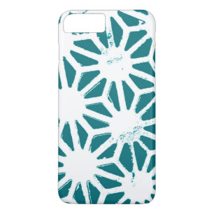 Teal and white geometric pattern Case-Mate iPhone case